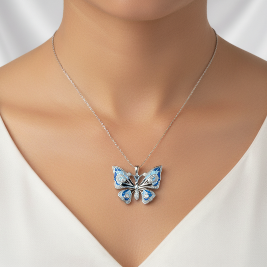 The Luna Butterfly 925 Silver Pendent for Women