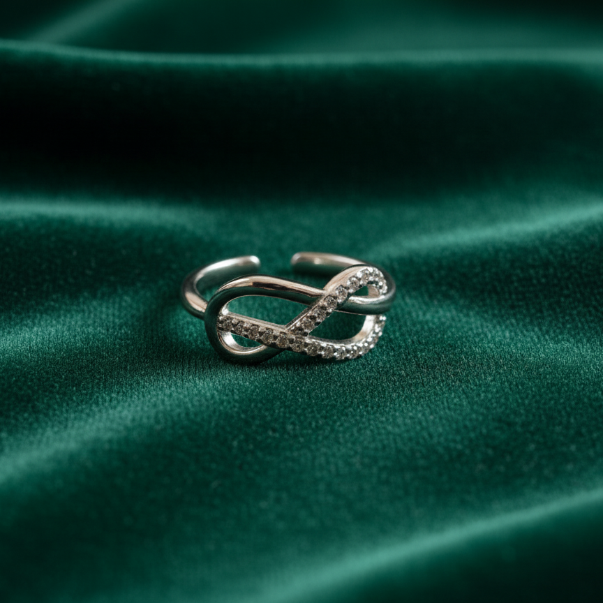 Rivansh 925 Sterling Silver Toe Ring for Women