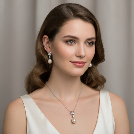Adrift Pearl Pendant Set for Women