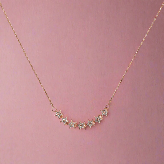 7 Star Silver Neckpiece for Women (92.5 Sterling Silver),Neckpiece,92.5 silver price, 925 silver, 925 silver necklace, 925 sterling silver, fashion jewellery for women, name necklace silver, necklace for girlfriend, silver jewelry, sterling silver, women's infinity necklace,rivansh.co