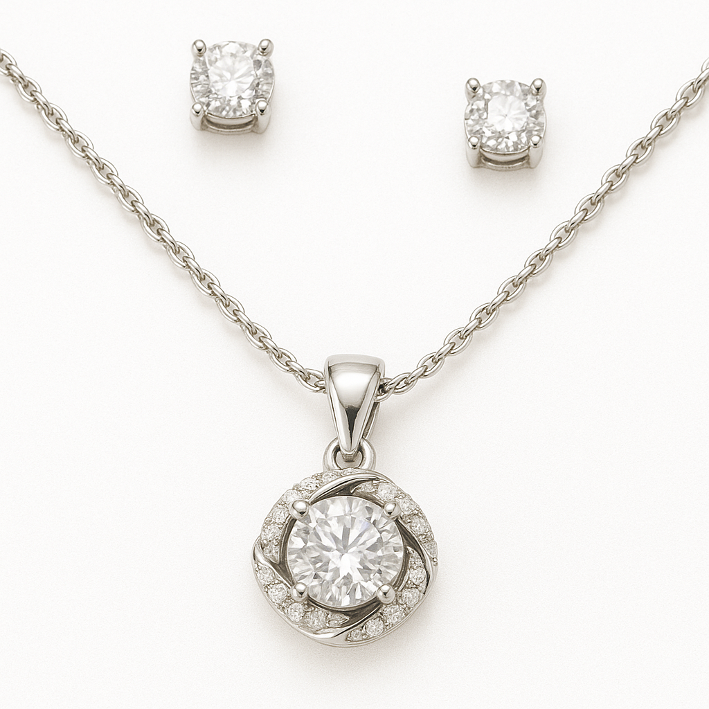 MK7 Sterling Silver Pendant Set