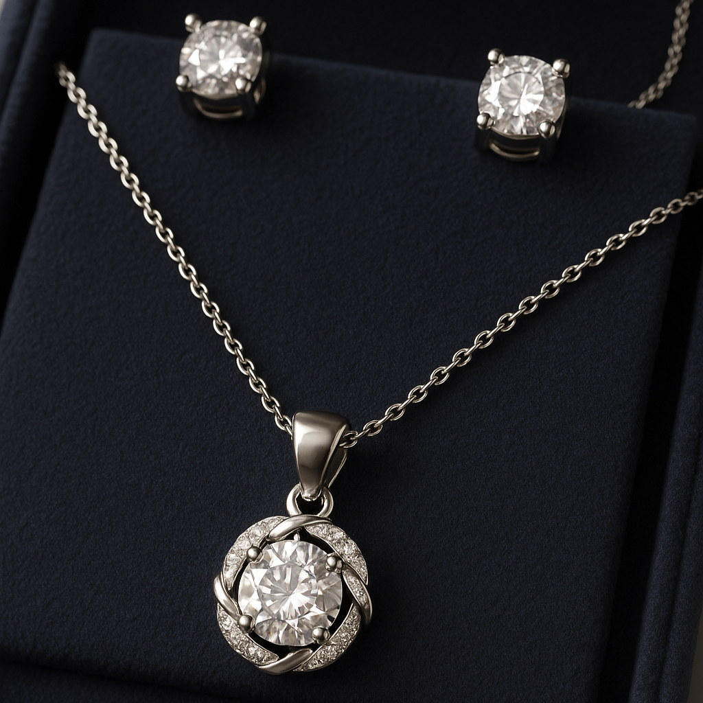 MK7 Sterling Silver Pendant Set