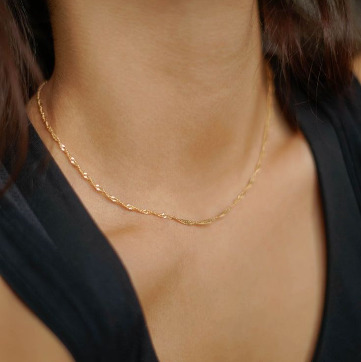 Rivansh 16-Inch 22k Gold Plated Sterling Silver Chain