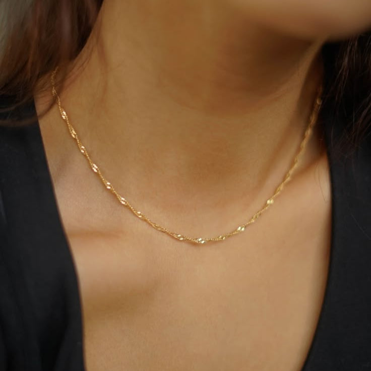 Rivansh 16-Inch 22k Gold Plated Sterling Silver Chain