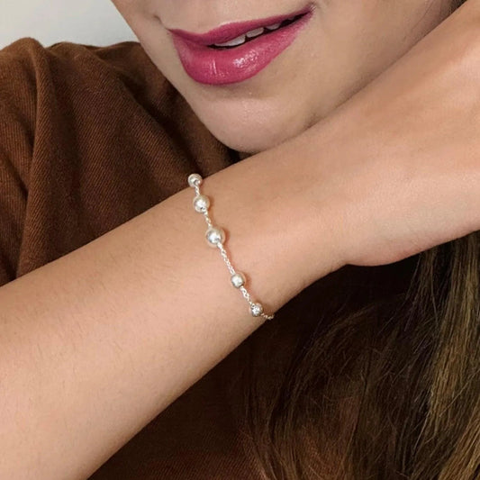 Ball Sterling Silver Bracelet for Women,Neckpiece,925 silver,rivansh.co