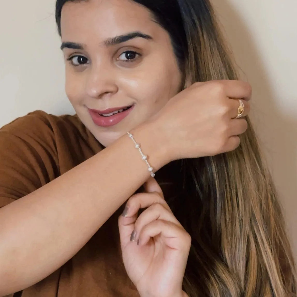 Ball Sterling Silver Bracelet for Women,Neckpiece,925 silver,rivansh.co