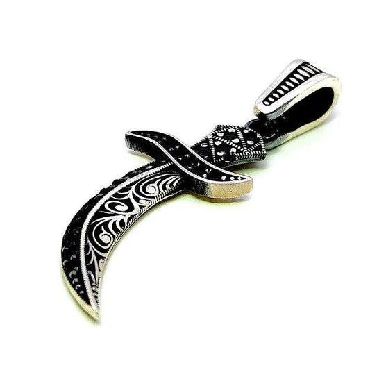 Black Sword Sterling Silver Pendent for Men,Pendant,925 silver,rivansh.co