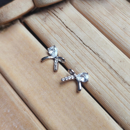 Bow Style Sterling Silver Earrings for Girls/Women,Pendant,925 silver,rivansh.co