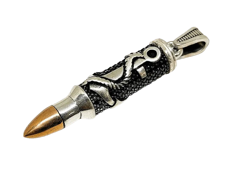 Bullet Sterling Silver Pendent for Men,Pendant,925 silver,rivansh.co