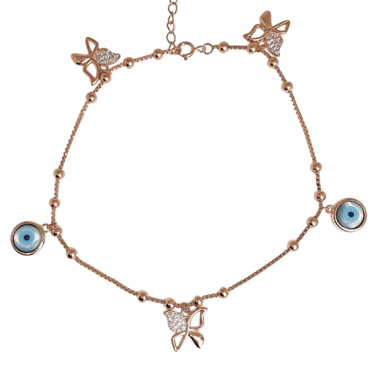 Butterfly Silver Anklet for Women,Anklet,925 silver,rivansh.co