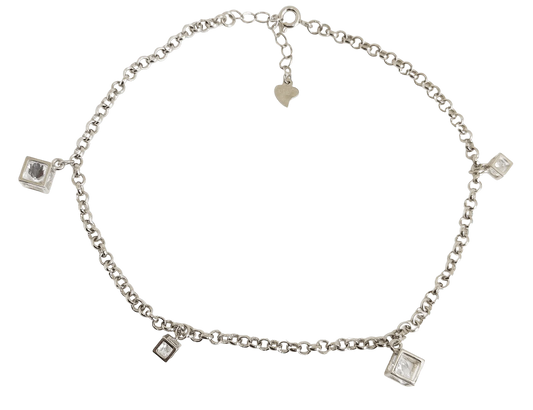 Cubical Anklet for Women,Anklet,925 silver,rivansh.co
