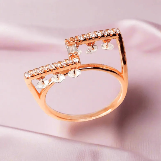 ED4 Exotic 92.5 Silver Ring for Women (24k Gold Plated)