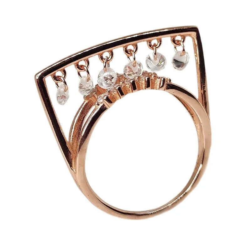 ED5 Exotic 92.5 Silver Ring for Women (24k Gold Plated) - Rivansh