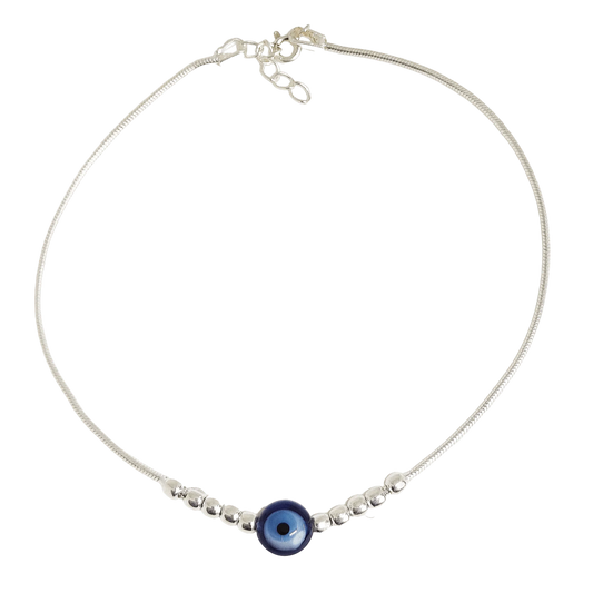 Evil Eye Anklet for Women/ 92.5 Silver Jewelry - Rivansh