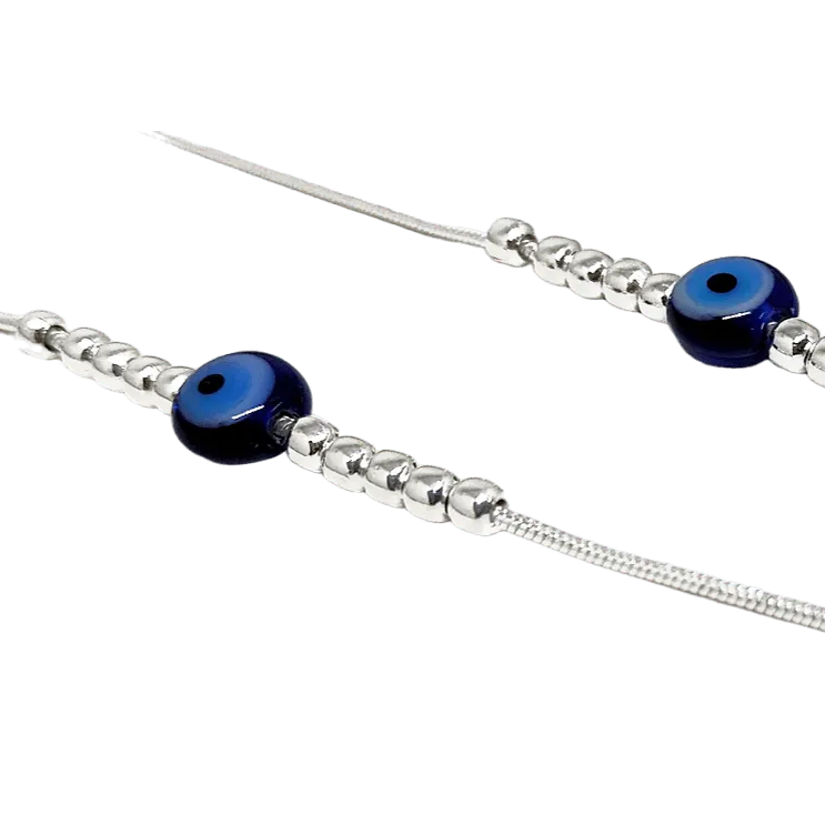 Evil Eye Anklet for Women/ 92.5 Silver Jewelry - Rivansh