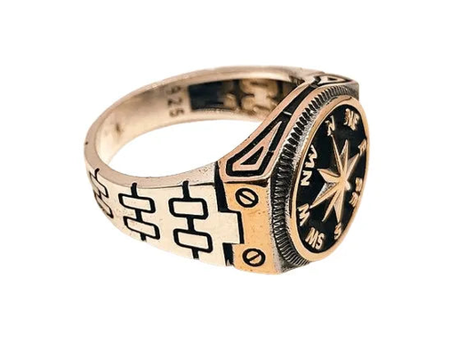 Four Direction Silver Ring for Men (92.5 Silver) - Rivansh