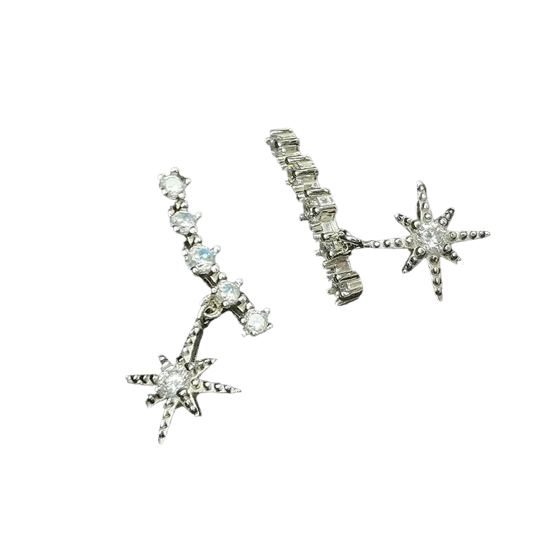 Hanging Flower Silver Earrings for Women - Rivansh