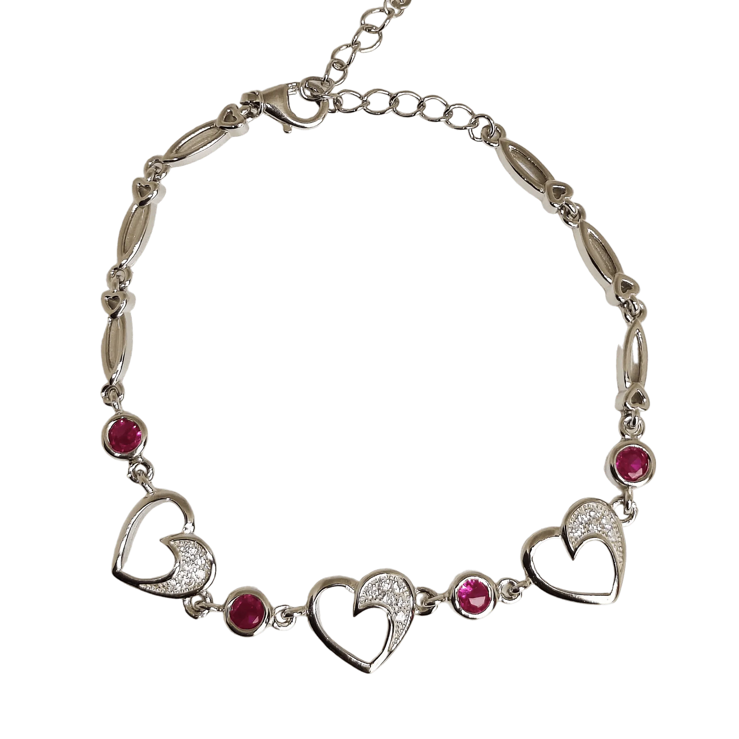 Heart Charm- Sterling Silver Bracelet - Rivansh