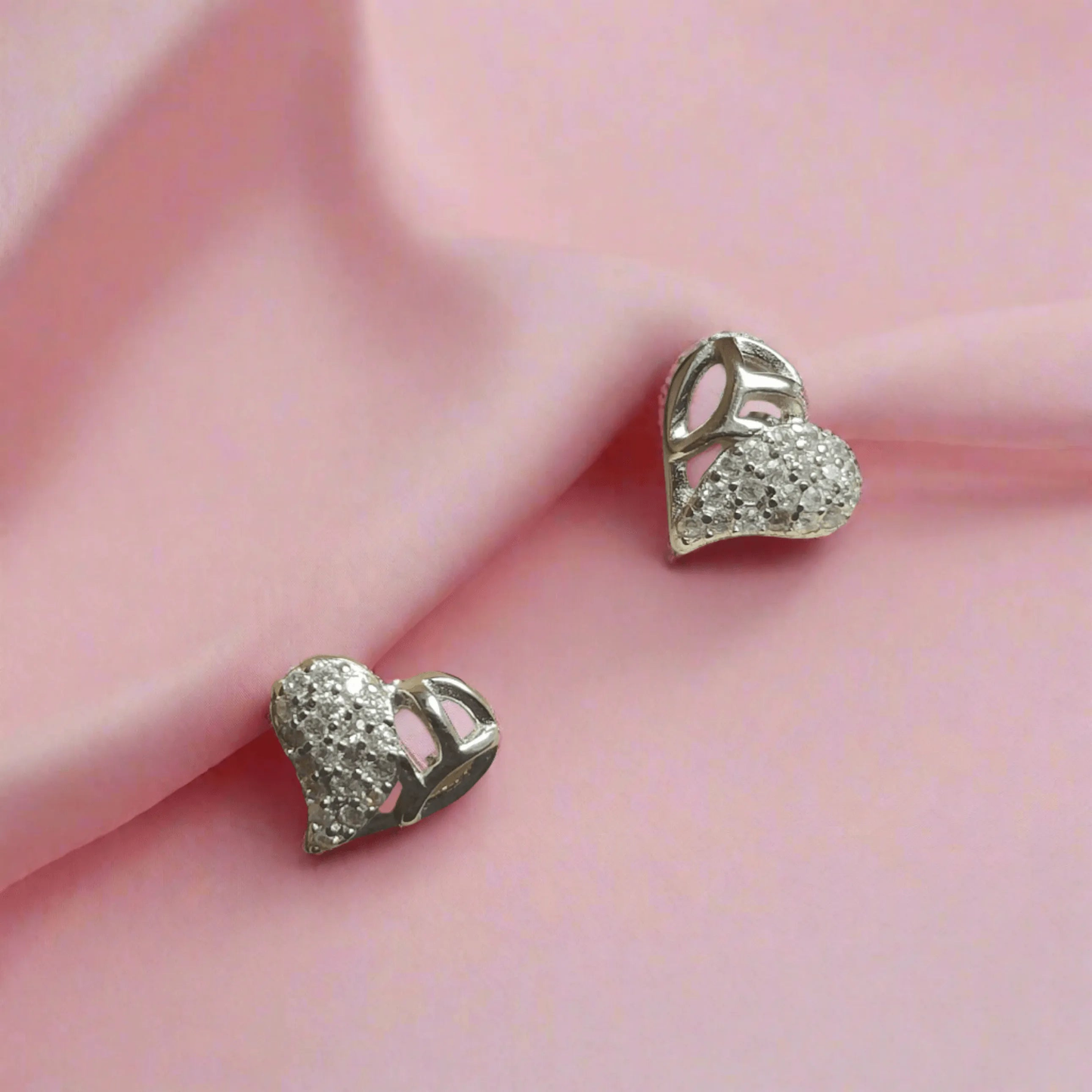 Heart Stud's for Women/Girls in Silver
