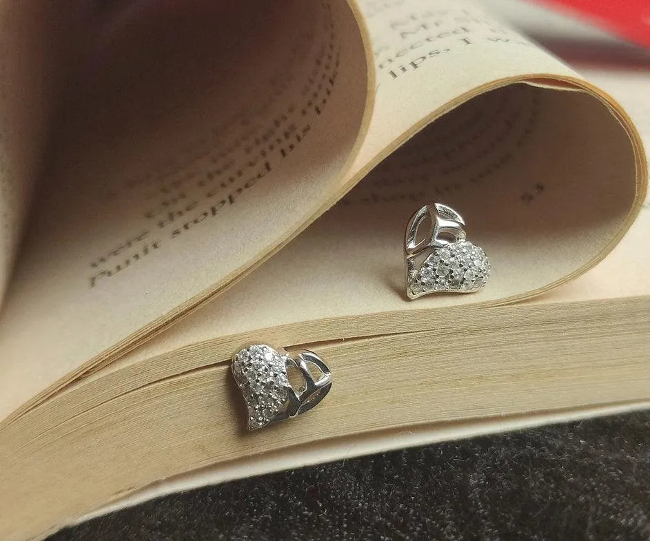 Heart Stud's for Women/Girls in Silver - Rivansh