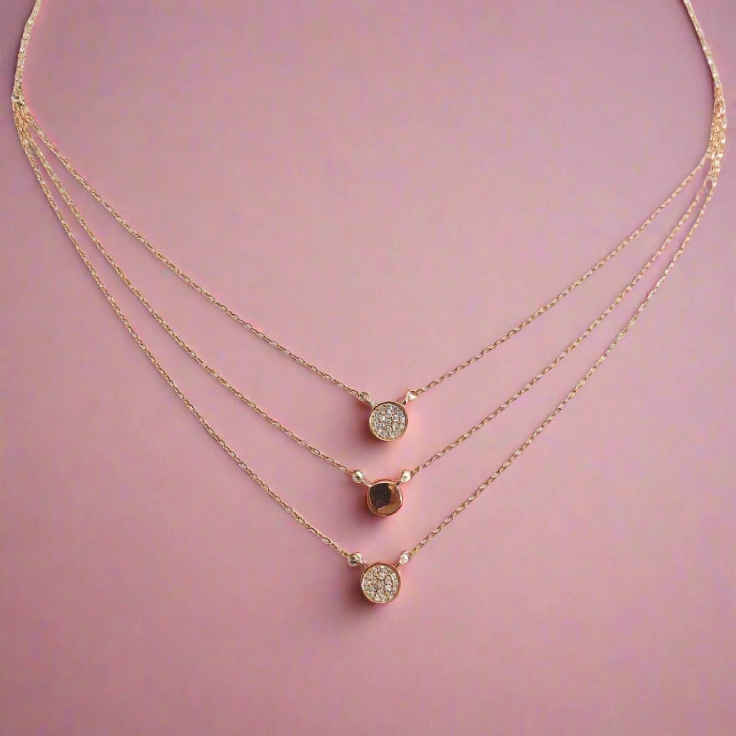 Layered Rose Gold Silver Neckpiece for Women - Rivansh