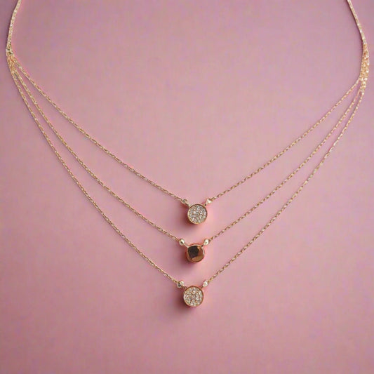 Layered Rose Gold Silver Neckpiece for Women - Rivansh
