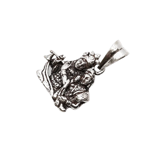 Lord Krishna and Radha Silver Pendent For Men/Women - Rivansh