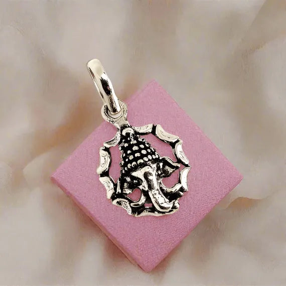 Lord Pure Silver Ganesh Pendent - Rivansh