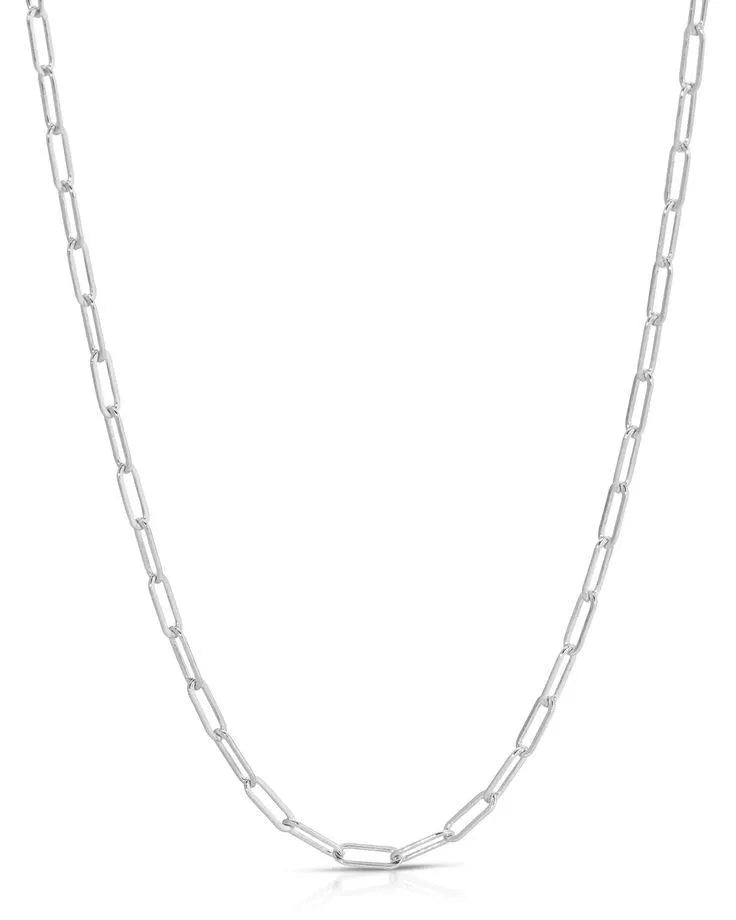 PAPERCLIP SILVER CHAIN FOR WOMEN | Rivansh Jewels | 925 Sterling Silver Jewelry Store | Rivansh.co | Luxury Sterling Silver Jewellery Online
