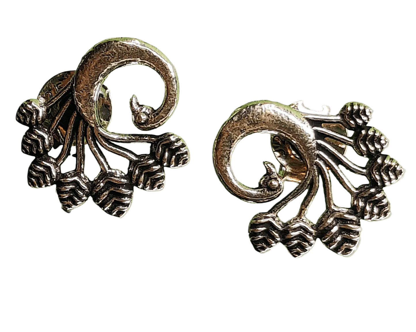 Peacock Silver Earrings For Women - Rivansh