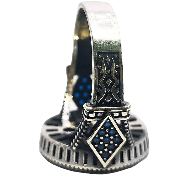 Round Turkish Ring for Men: 92.5 Sterling Silver Elegance - Rivansh