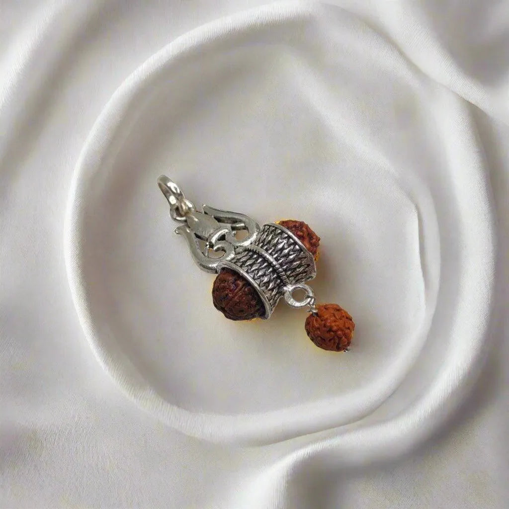 Rudraksha Sterling Silver Pendant for Men/Women – Rivansh