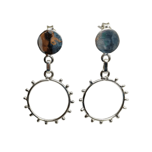 Single hoop Silver Earrings for Women - Rivansh