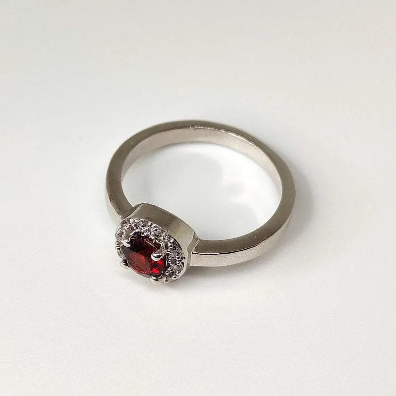 Unique Sapphire Silver Ring for Women - Rivansh