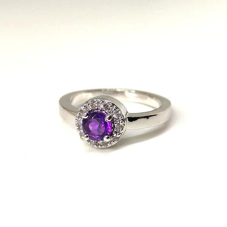 Unique Sapphire Silver Ring for Women - Rivansh