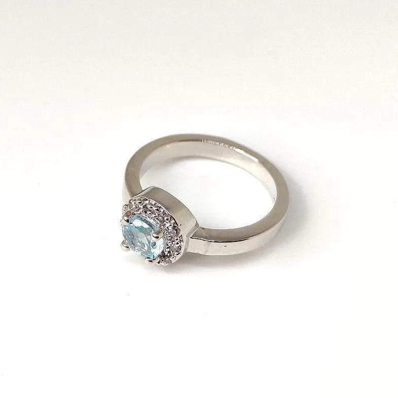 Unique Sapphire Silver Ring for Women - Rivansh