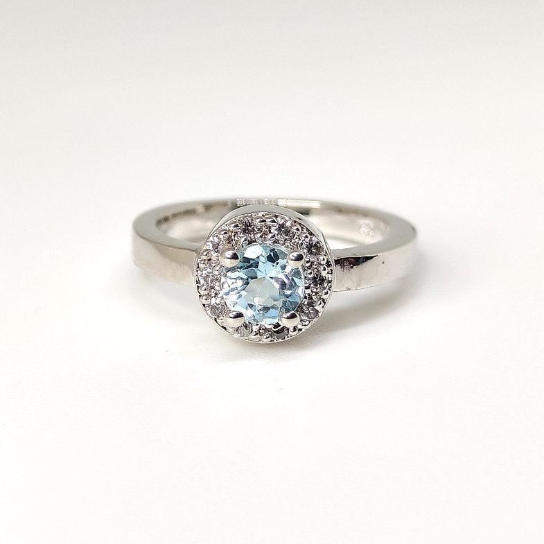 Unique Sapphire Silver Ring for Women - Rivansh
