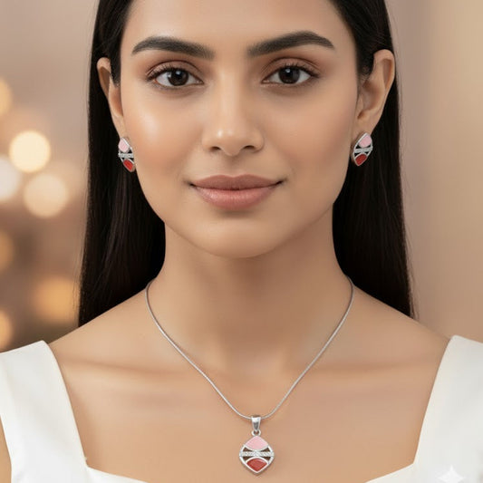 Fuchsia Blaze Pendent Set for Women