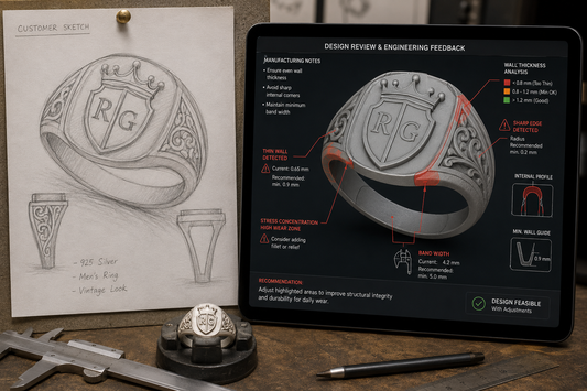 How Custom Jewellery Is Made: CAD Design, Lost Wax Casting, Stone Setting & Hallmarking Explained