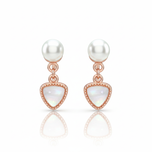 Pearl Silver Earrings for Women – 925 Sterling Silver Classic Earrings - Rivansh