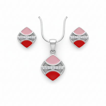 Fuchsia Blaze Pendent Set for Women