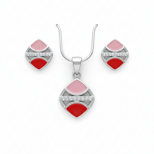 Fuchsia Blaze Pendent Set for Women