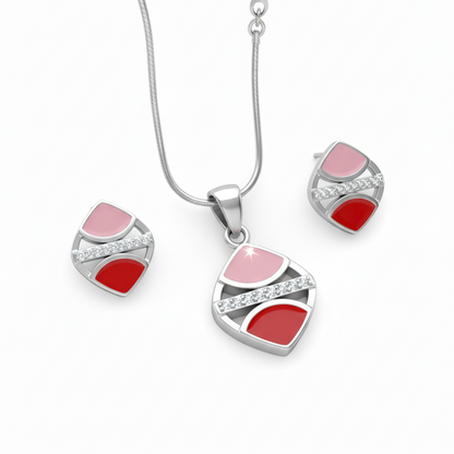 Fuchsia Blaze Pendent Set for Women