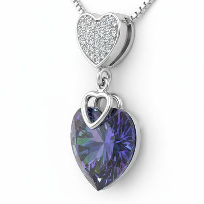 Heart Pendent Necklace for Women (92.5 Sterling Silver)