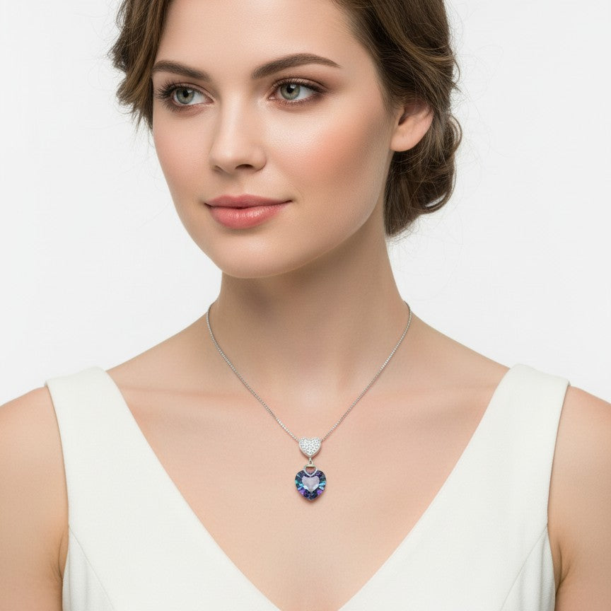 Heart Pendent Necklace for Women (92.5 Sterling Silver)
