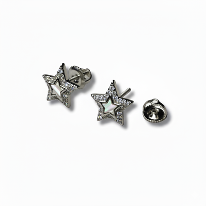 Radiant Star Sterling Silver Earrings