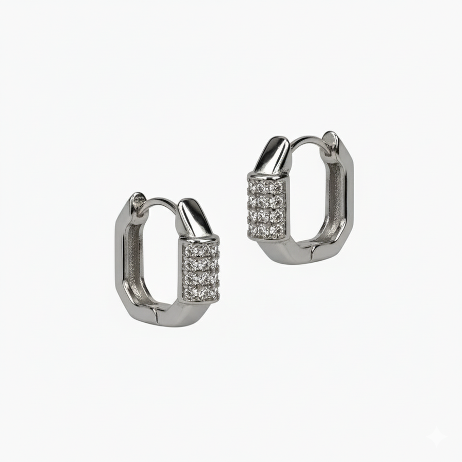 RIVANSH SILVER HOOP EARRINGS
