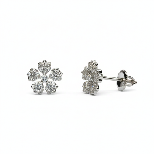Zircon Blossom Studs