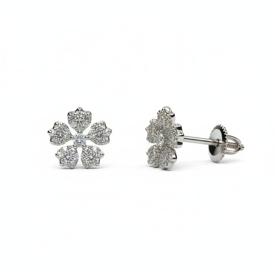 Zircon Blossom Studs