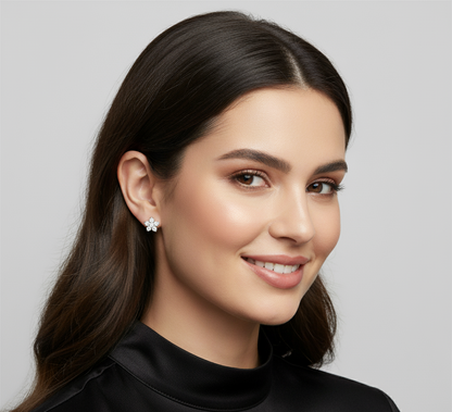 Zircon Blossom Studs